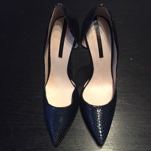 Zara faux snake skin stiletto pumps